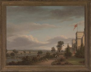 A Country House in a River Landscape, Previously Identified as Oatlands by Unbekannt Unbekannt